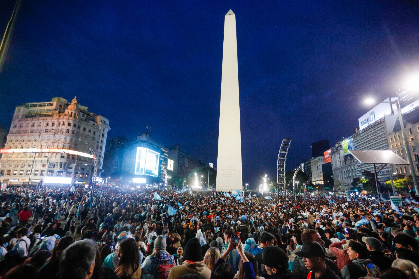 Festejos en el Obelisco