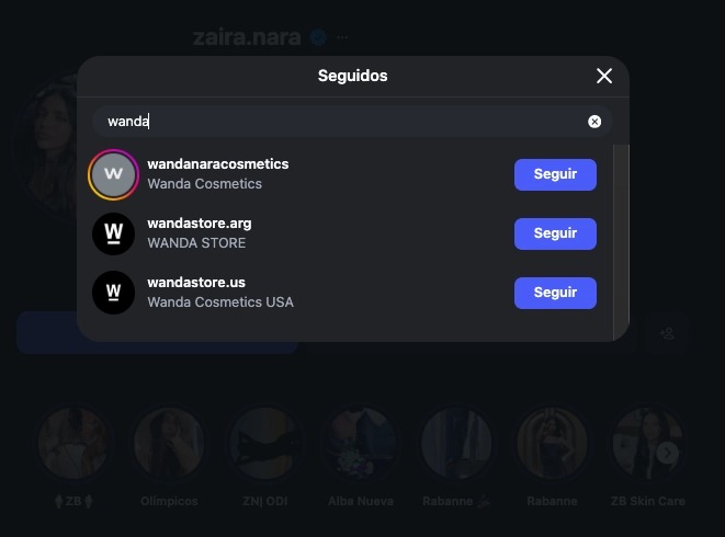 Zaira Nara dejó de seguir a Wanda Nara