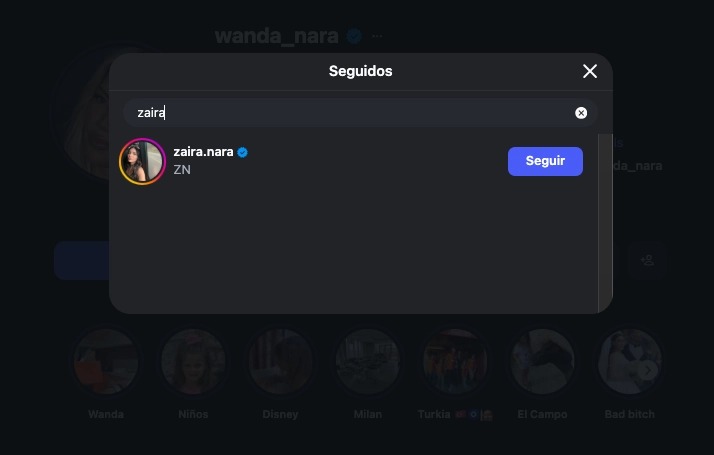Zaira Nara dejó de seguir a Wanda Nara