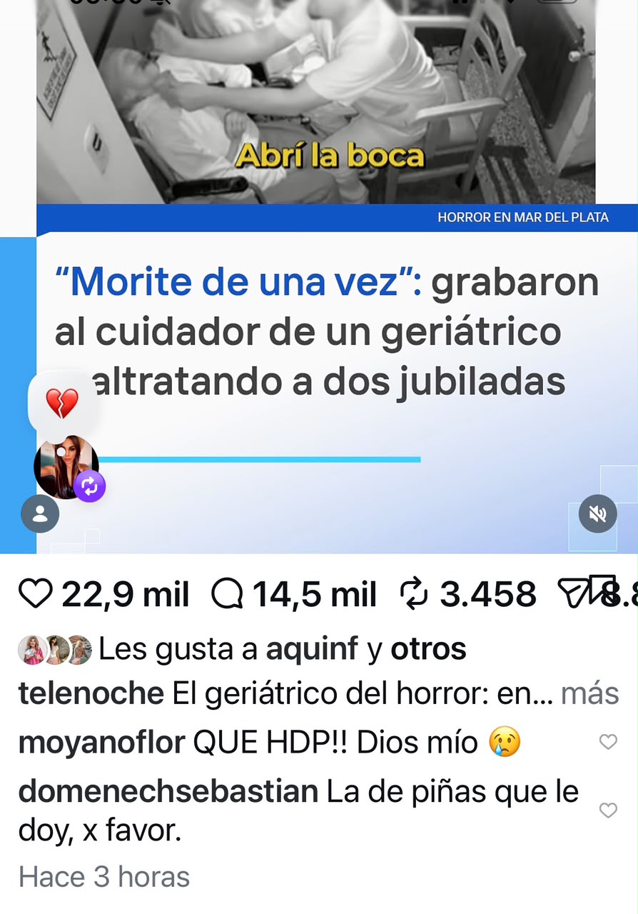 La reacción de los famosos tras la detención del enfermero que golpeaba y maltrataba a jubiladas en un geriátrico de Mar del Plata