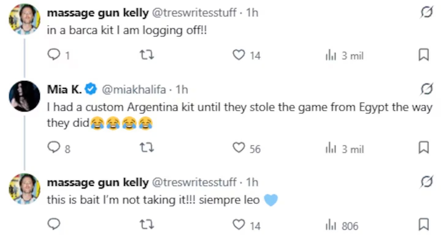 Mia Khalifa, una vez más, contra la Selección Argentina
