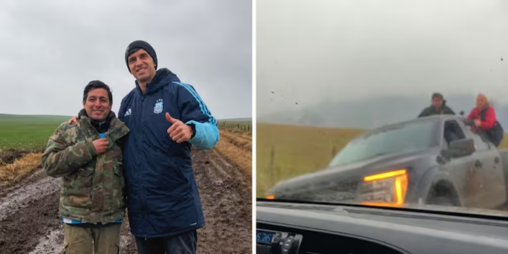 El Dibu fue a ayudar y terminó empantanado él