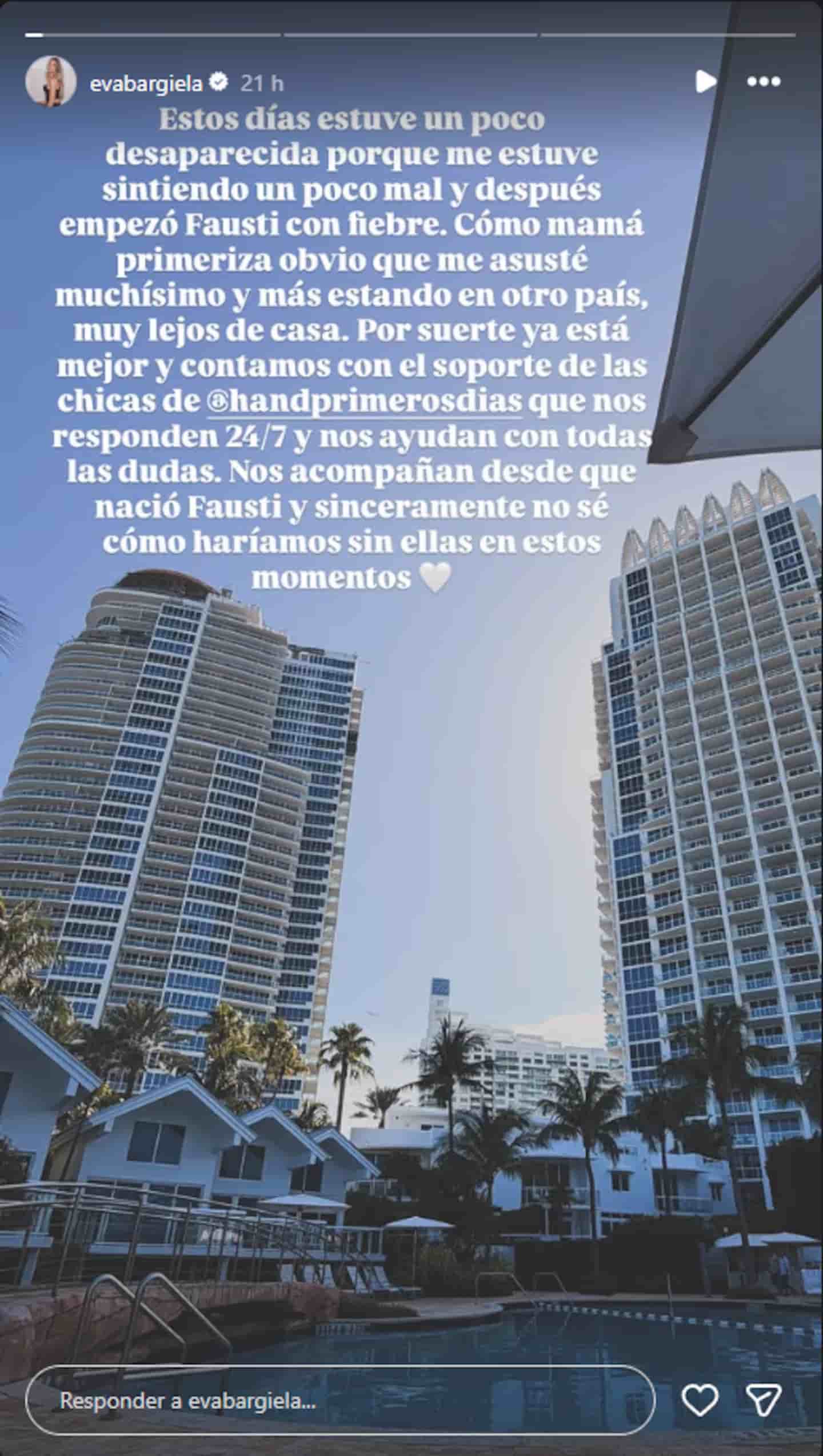 La desesperación de Eva Bargiela por la salud de su bebé en pleno Mundial