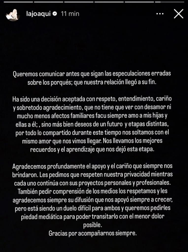 Quién sería la tercera en discordia en medio de la separación de La Joaqui y Luck Ra