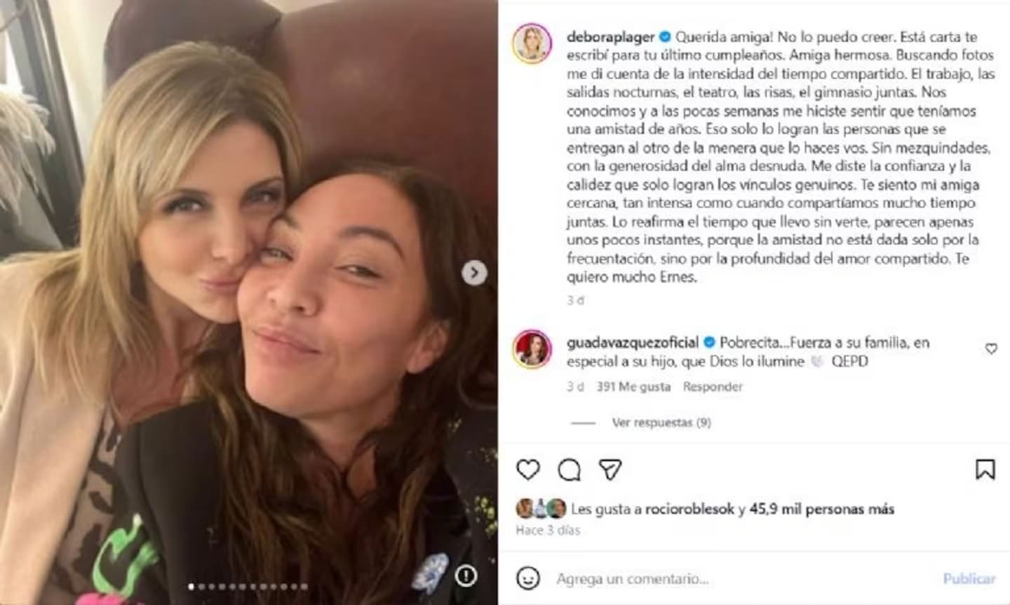 La periodista brindo un dramatico testimonio sobre la muerte de ernestina pais foto instagram IE2Y3ON26BCABC77KEDANBATJE