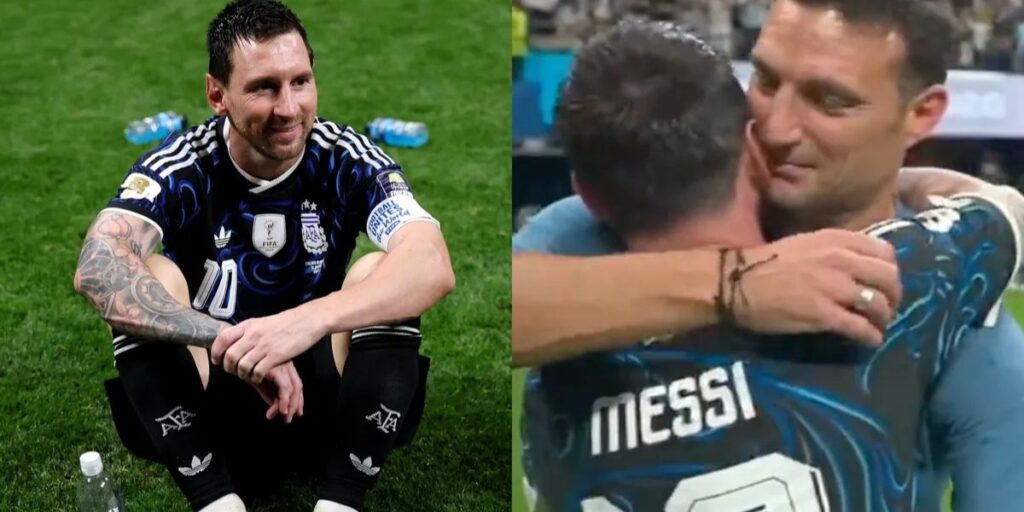 Se supo qué se dijeron Messi y Scaloni al oído tras eliminar a Inglaterra en el Mundial