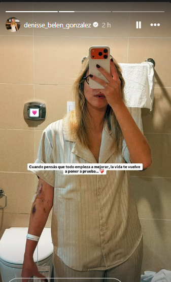 Denisse González continúa internada