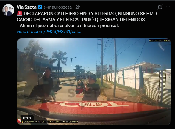 Callejero Fino negó ser propietario del arma que encontró la Policía en su camioneta 
