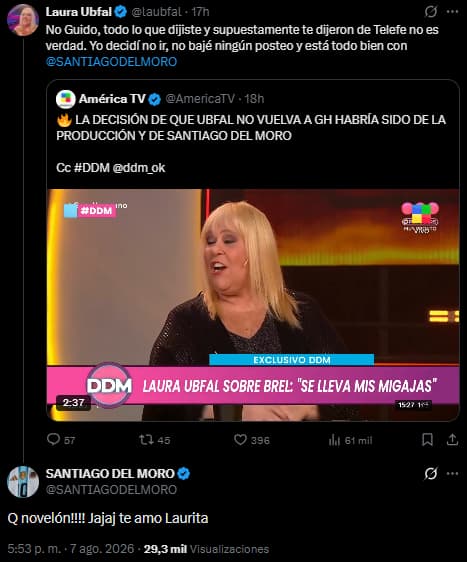 Laura Ubfal y Santiago del Moro