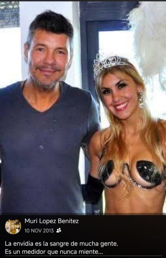 Muriel López Benitez con Marcelo Tinelli cuando supuestamente tenía 16 años