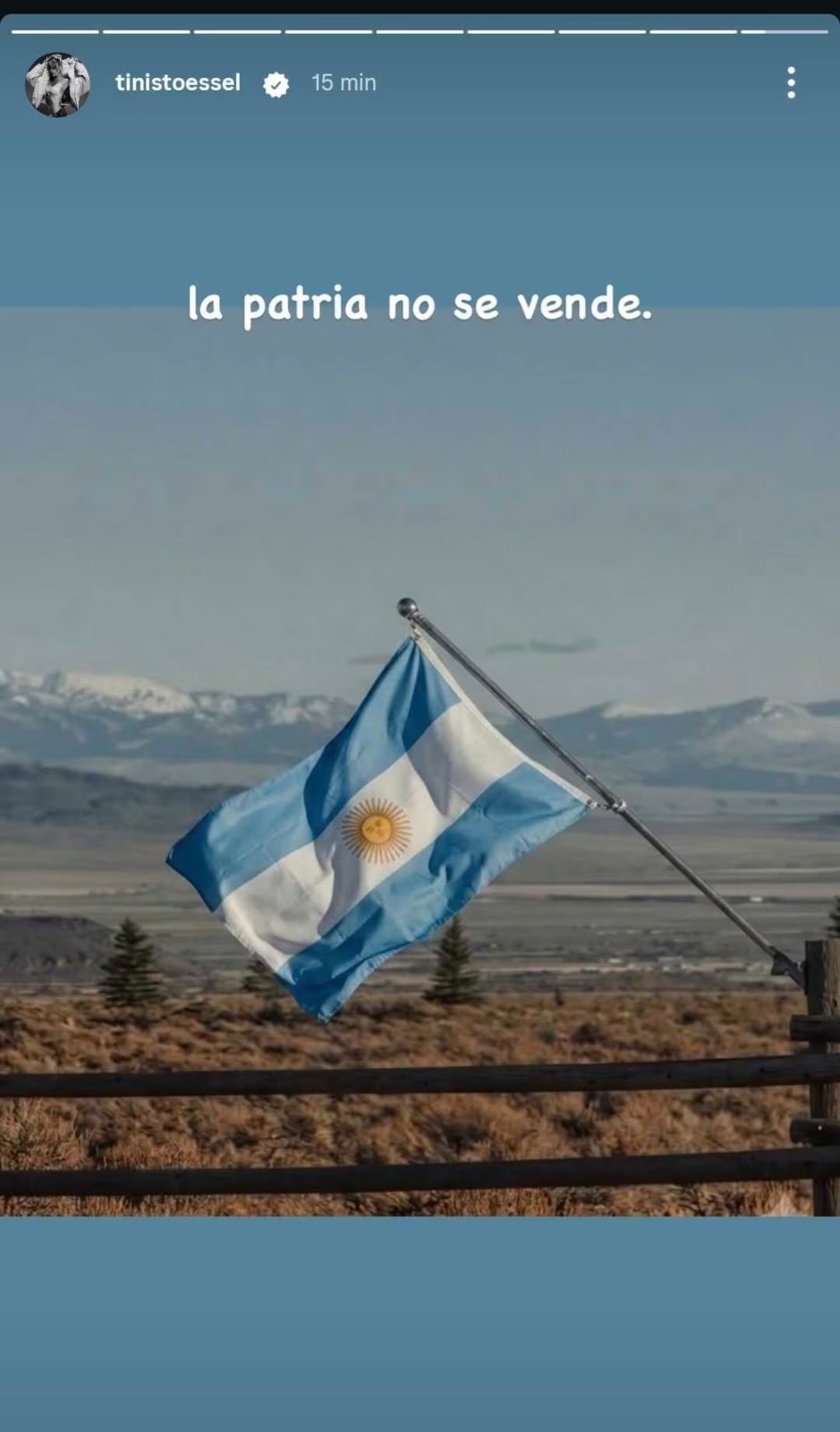 Tini Stoessel en contra de la Ley de Tierras