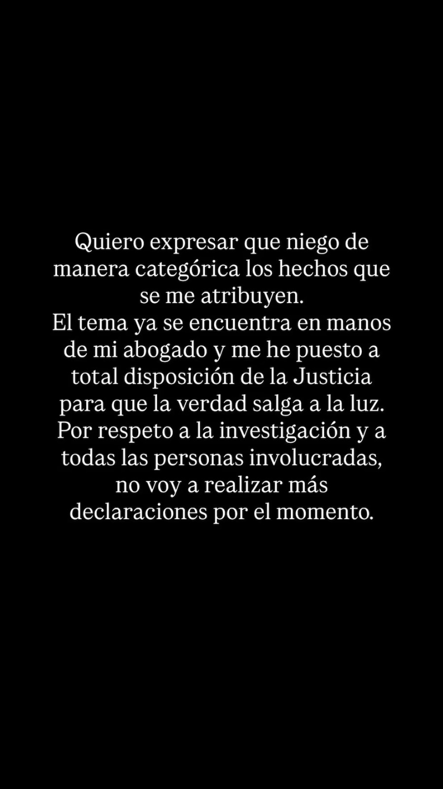 Thiago Medina negó las acusaciones de su prima 