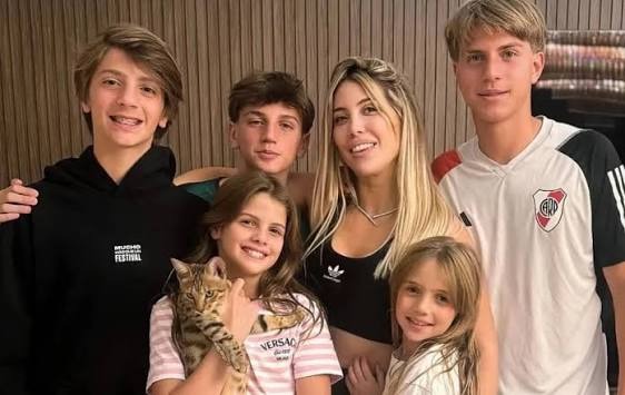 Wanda Nara junto a sus hijos