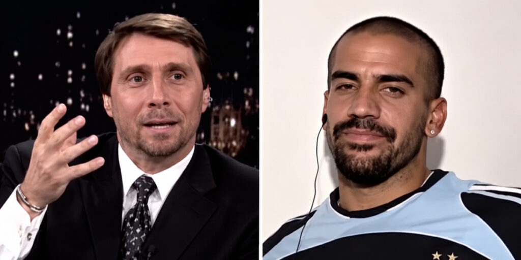 Eduardo Feinmann y Juan Sebastián Verón
