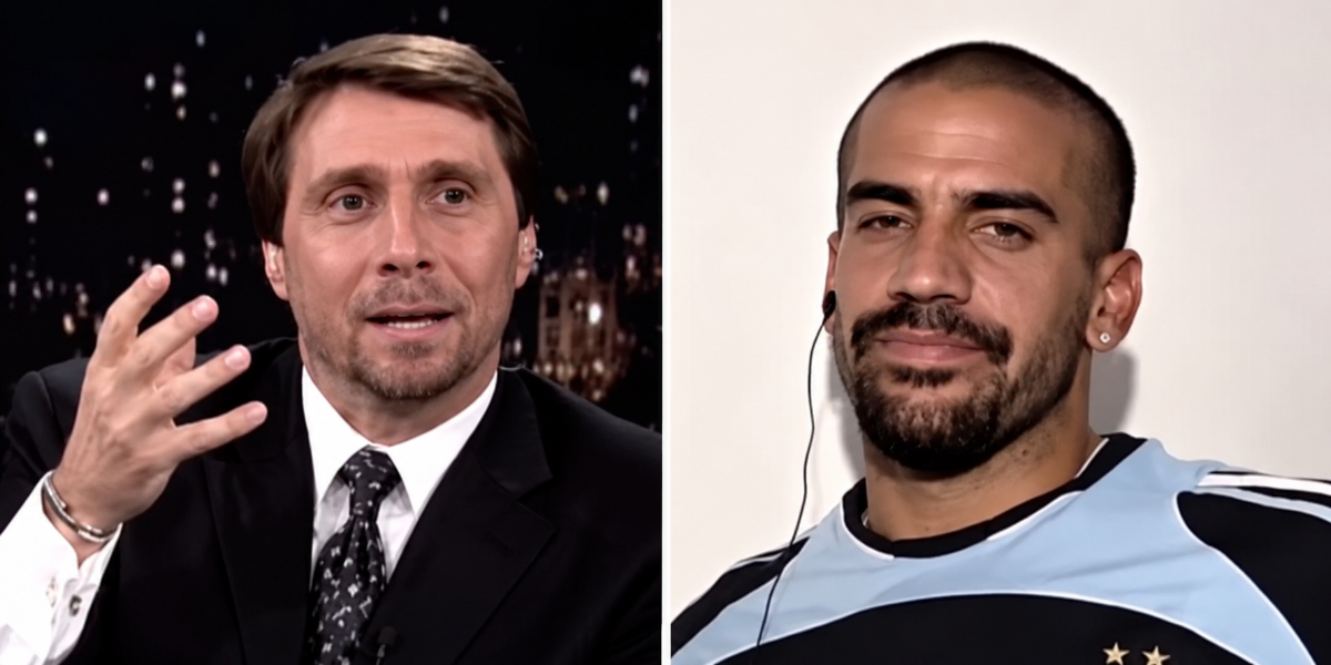Eduardo Feinmann y Juan Sebastián Verón
