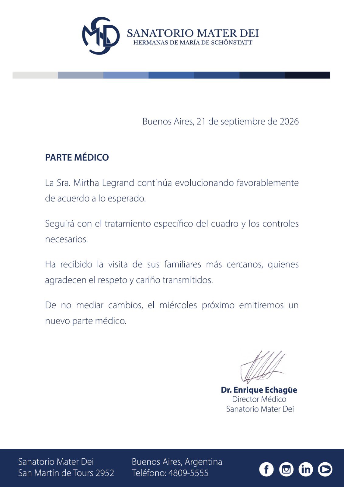 La noticia de último momento sobre la salud de Mirtha Legrand: el anuncio de Marcela Tauro