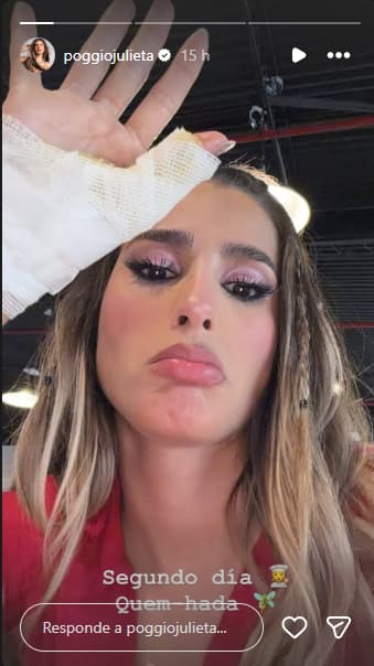 La historia de Instagram de Julieta Poggio tras accidentarse en MasterChef