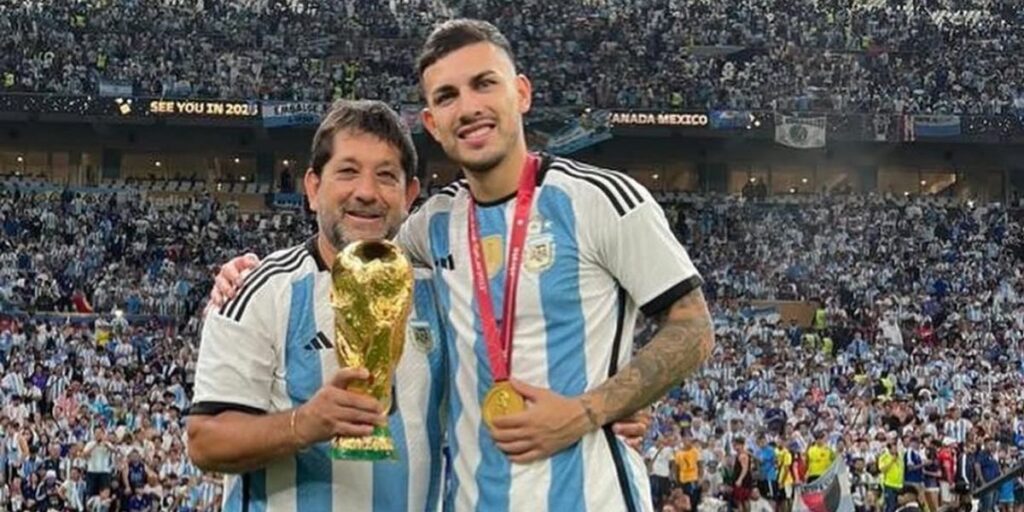 Leandro Paredes y su papá