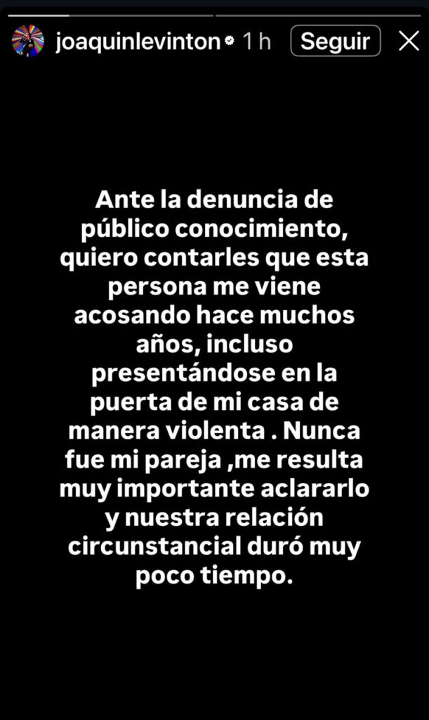 La respuesta de Joaquín Levinton