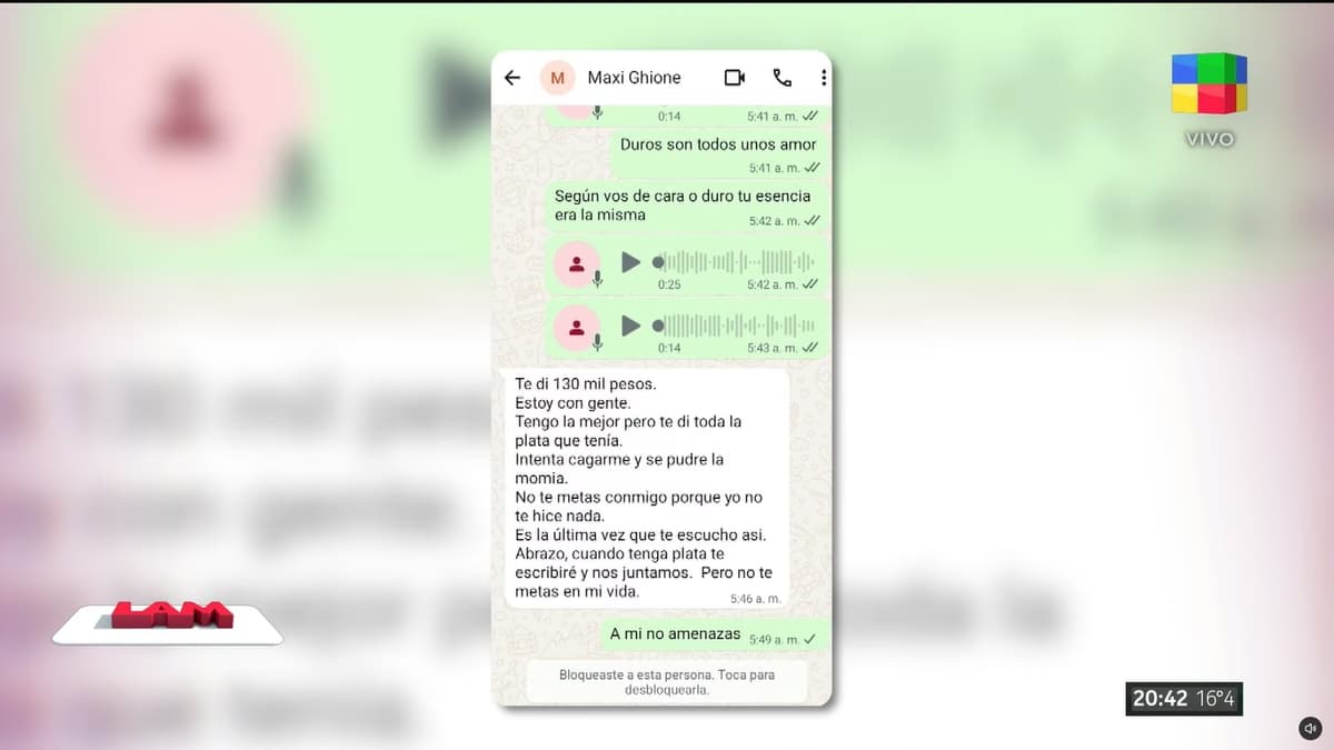 Se filtraron los escandalosos chats entre Maxi Ghione y el taxiboy que provocó su detención: ida y vuelta del horror