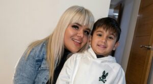 Morena rial y su hijo Francesco.