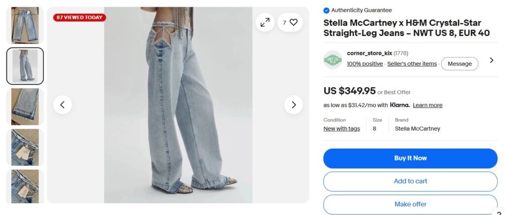A casi 350 dólares, así se consiguen los jeans que usó Wanda Nara en e Bay