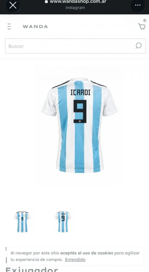 La camiseta de Mauro Icardi que Wanda Nara puso a la venta