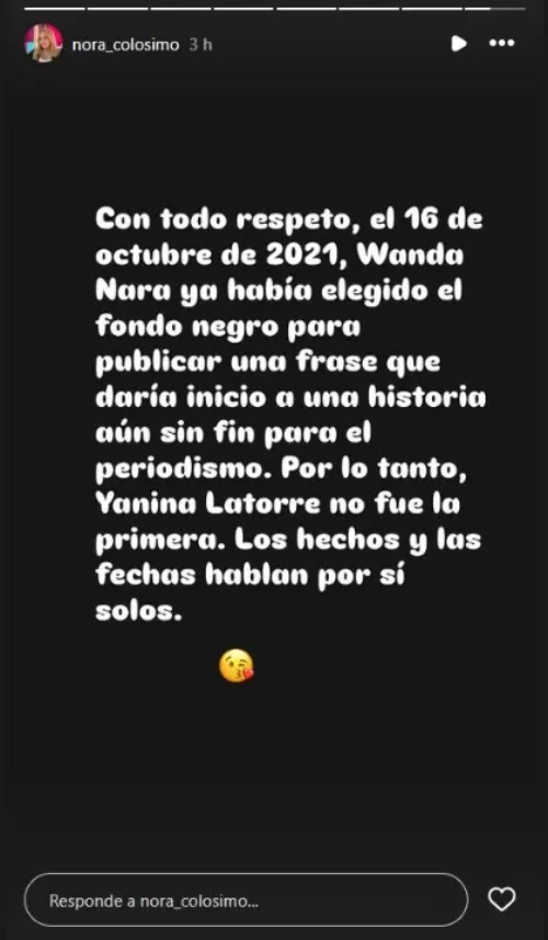 La respuesta de Nora Colosimo y su referencia al Wandagate