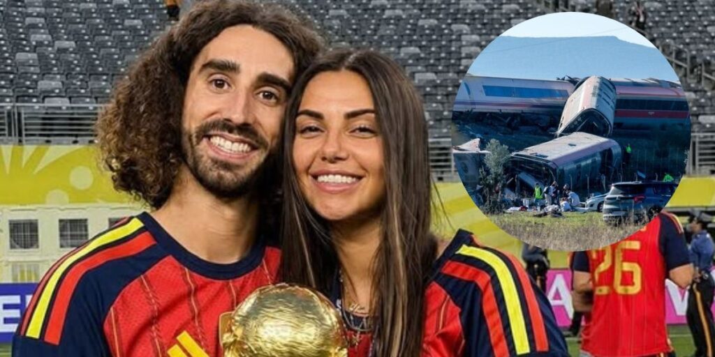 El dramático momento de la esposa de Marc Cucurella tras salvarse de milagro del choque de trenes en España: “Estoy en shock”