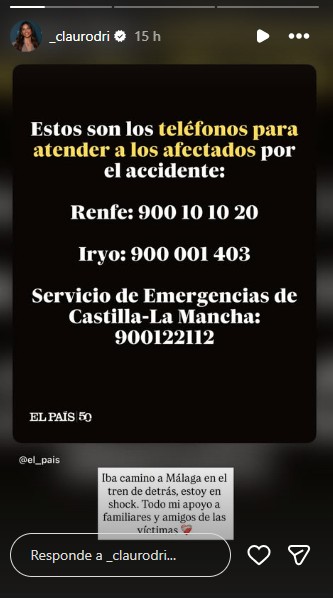 La confesión de Claudia Rodríguez tras la tragedia de trenes