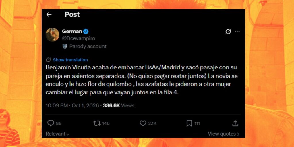 El horroroso escándalo que habría protagonizado Benjamín Vicuña en un avión y la reacción de su novia