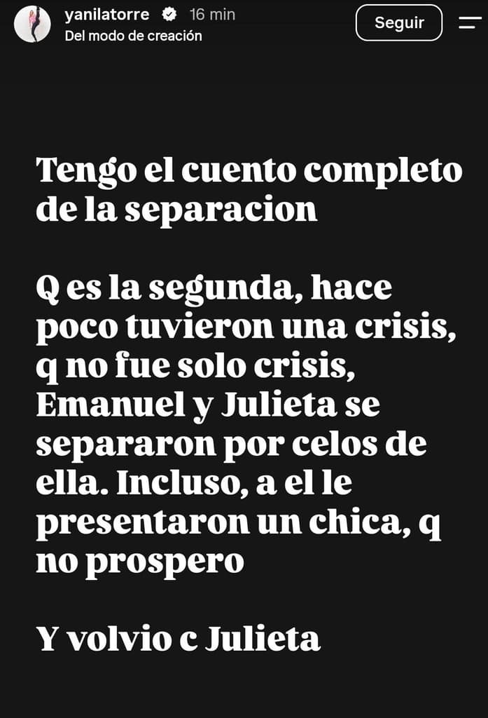 Yanina Latorre contó lo que todos querían saber sobre la separación de Julieta Prandi y Emanuel Ortega